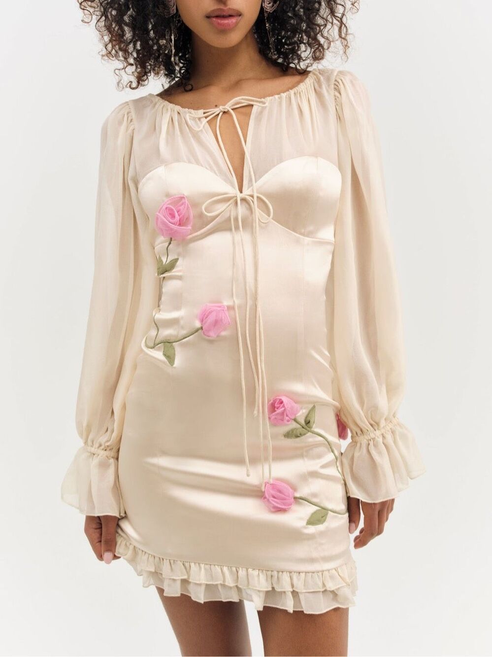 For Love & Lemons Ophelie Organza Mini Dress Size Small $359
